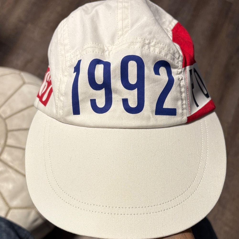 Ralph Lauren White and Red Polo Cap